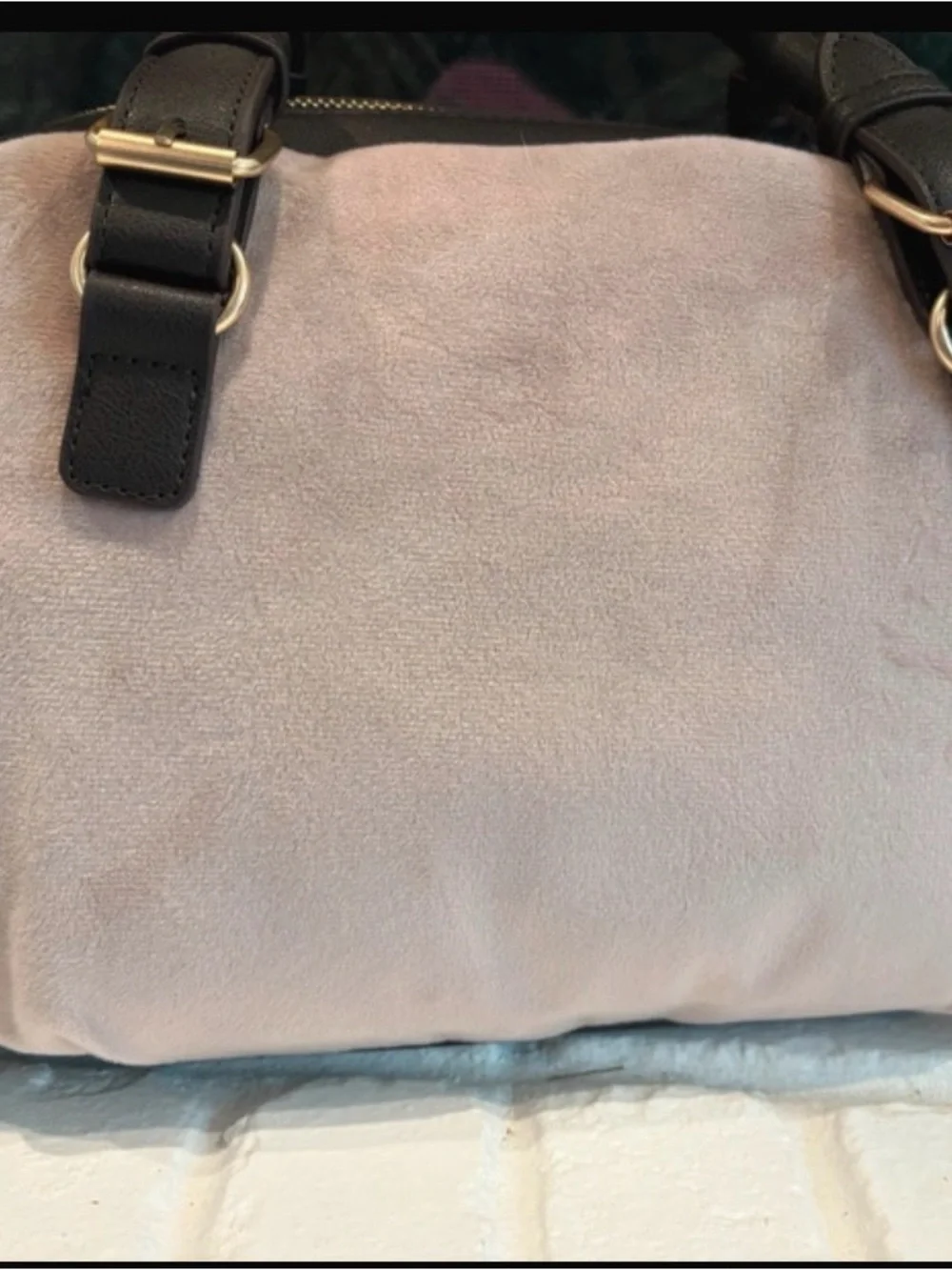 Juicy Couture pink & Black Logo Satchel
